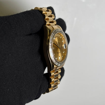 Rolex Day-Date 41mm Champagne Dial Watch Ref# 218398BR - Happy Jewelers Fine Jewelry Lifetime Warranty