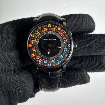 Louis Vuitton Escale 42mm Black Dial Watch Ref# Q5D250 - Happy Jewelers Fine Jewelry Lifetime Warranty