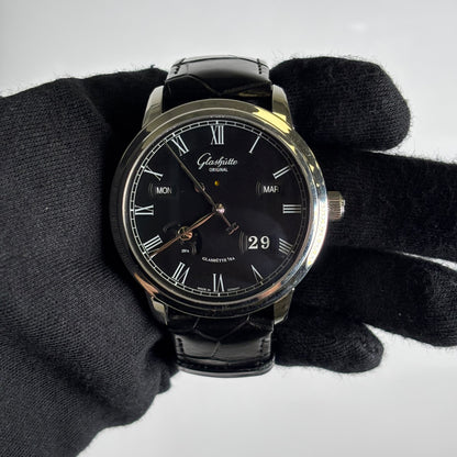 Glashutte Senator 42mm Black Dial Watch Ref# 100-02-25-12 - Happy Jewelers Fine Jewelry Lifetime Warranty