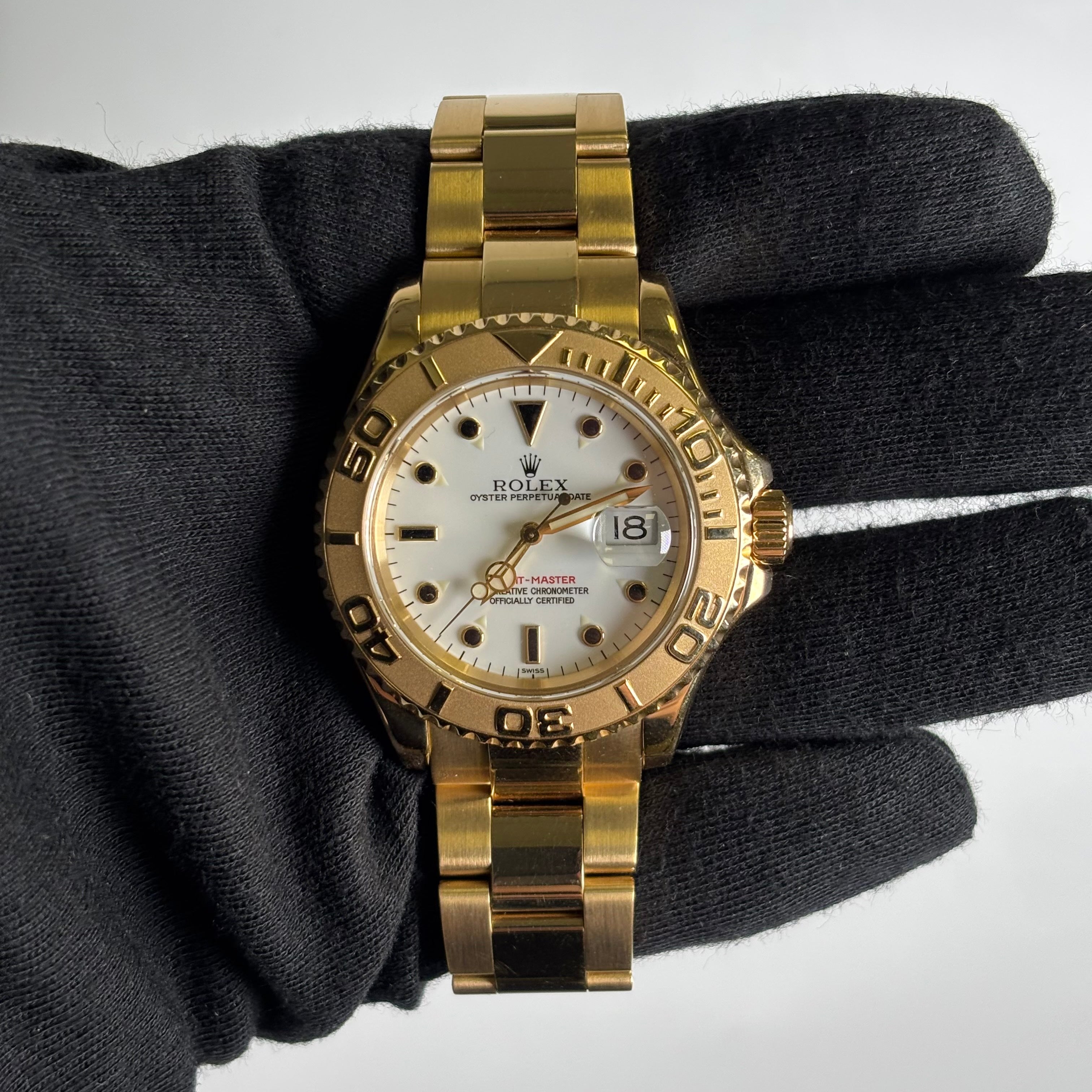 Rolex Yacht-Master 40mm White Dial Watch Ref# 16628 - Happy Jewelers Fine Jewelry Lifetime Warranty