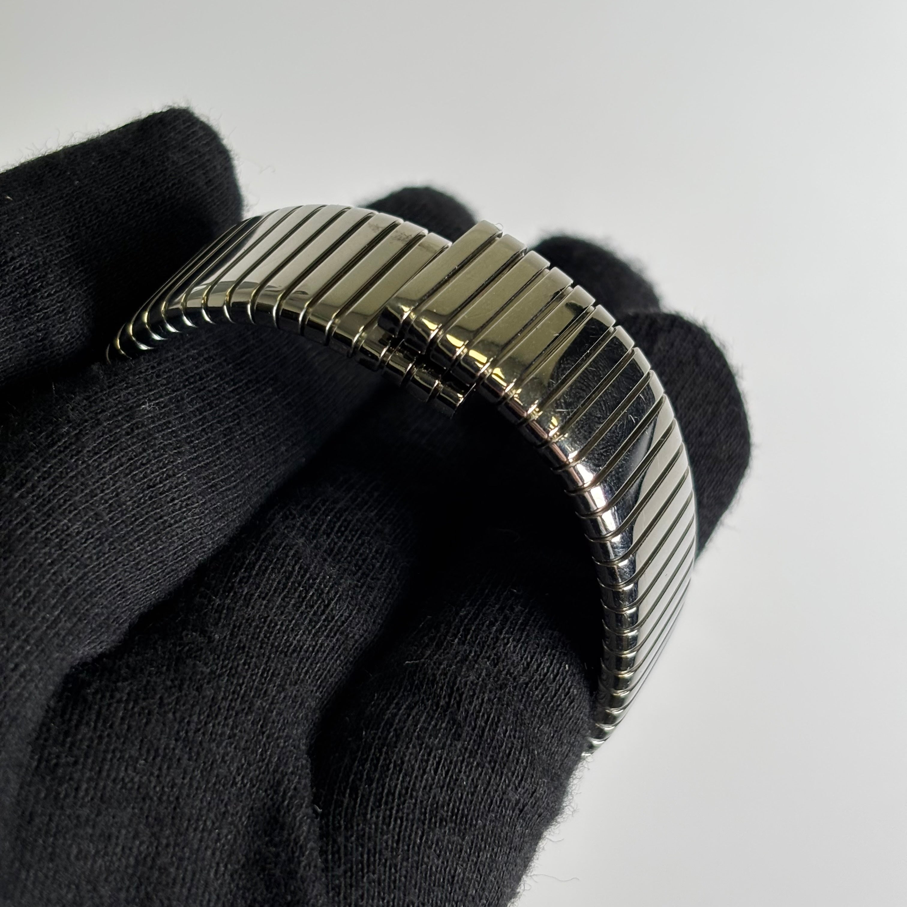 Bvlgari Tubagos 26mm Black Dial Watch Ref# BB262TS - Happy Jewelers Fine Jewelry Lifetime Warranty