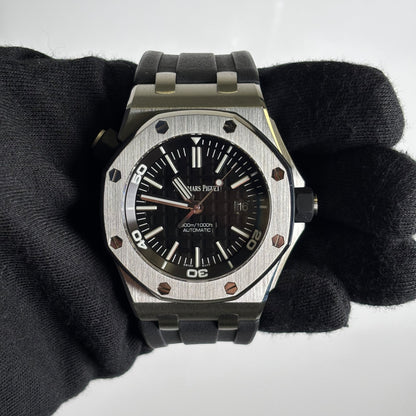 Audemars Piguet Royal Oak 42mm Black Dial Watch Ref# 15710ST.OO.A002CA.01 - Happy Jewelers Fine Jewelry Lifetime Warranty