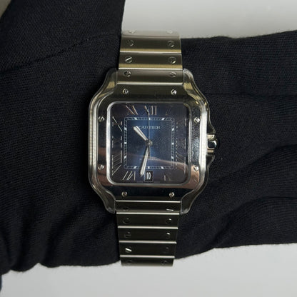 Cartier Santos 40mm Blue Dial Watch Ref# WSSA0071 - Happy Jewelers Fine Jewelry Lifetime Warranty