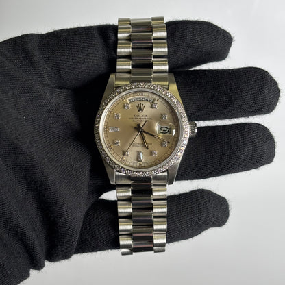 Rolex Day-Date 36mm Silver Dial Watch Ref# 18046 - Happy Jewelers Fine Jewelry Lifetime Warranty