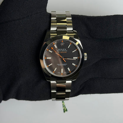 Rolex Milgauss 40mm Black Dial Watch Ref# 116400 - Happy Jewelers Fine Jewelry Lifetime Warranty