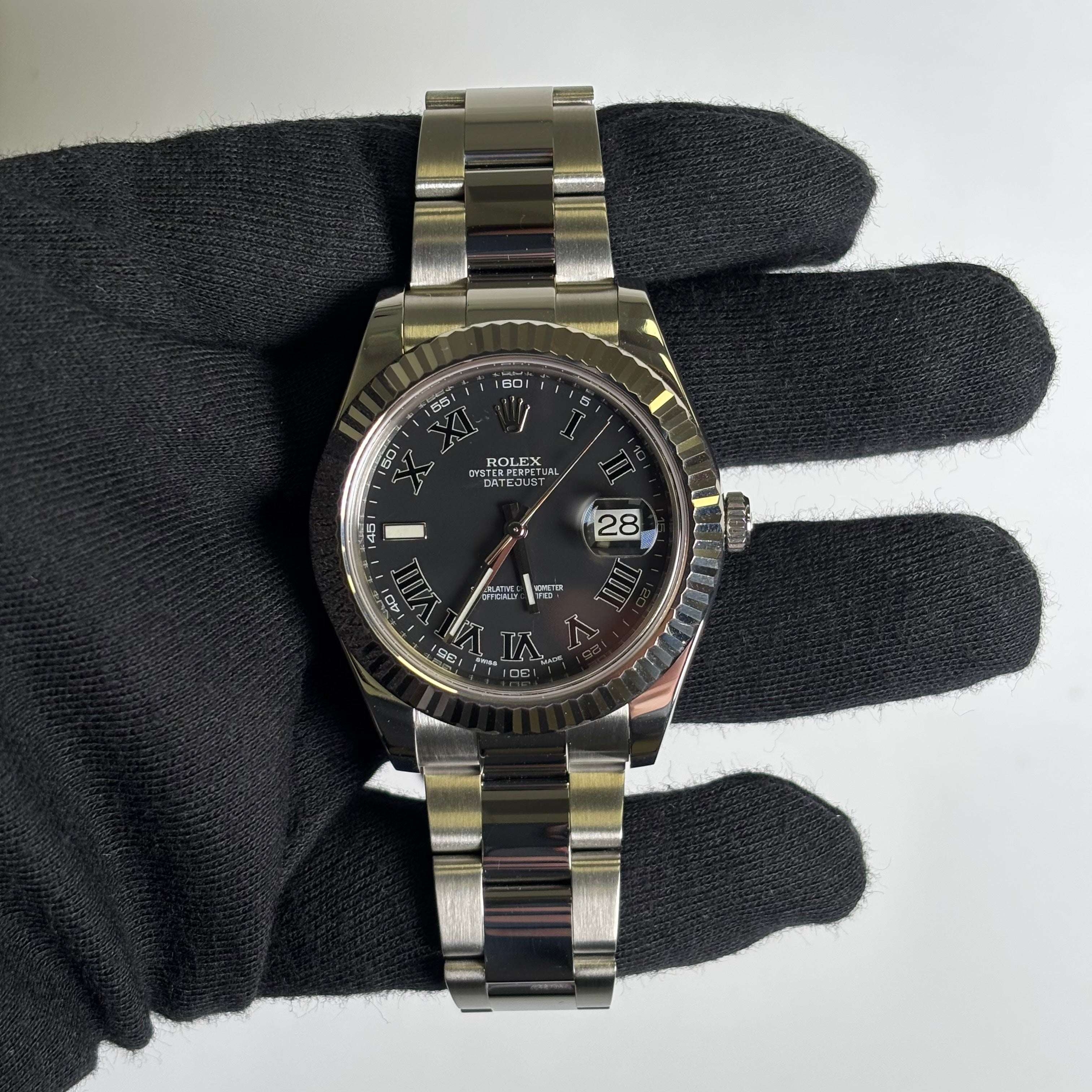 Rolex Datejust 41mm Black Dial Watch Ref# 116334 - Happy Jewelers Fine Jewelry Lifetime Warranty