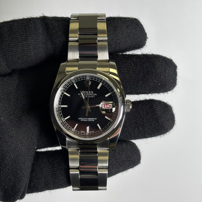Rolex Datejust 36mm Black Dial Watch Ref# 116200 - Happy Jewelers Fine Jewelry Lifetime Warranty