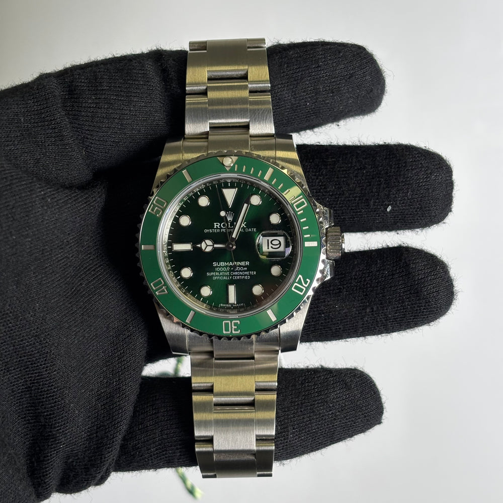 Rolex Submariner 40mm Green Dial Watch Ref# 116610LV
