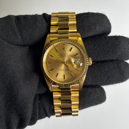 Rolex Datejust 36mm Champagne Dial Watch Ref# 16238 - Happy Jewelers Fine Jewelry Lifetime Warranty