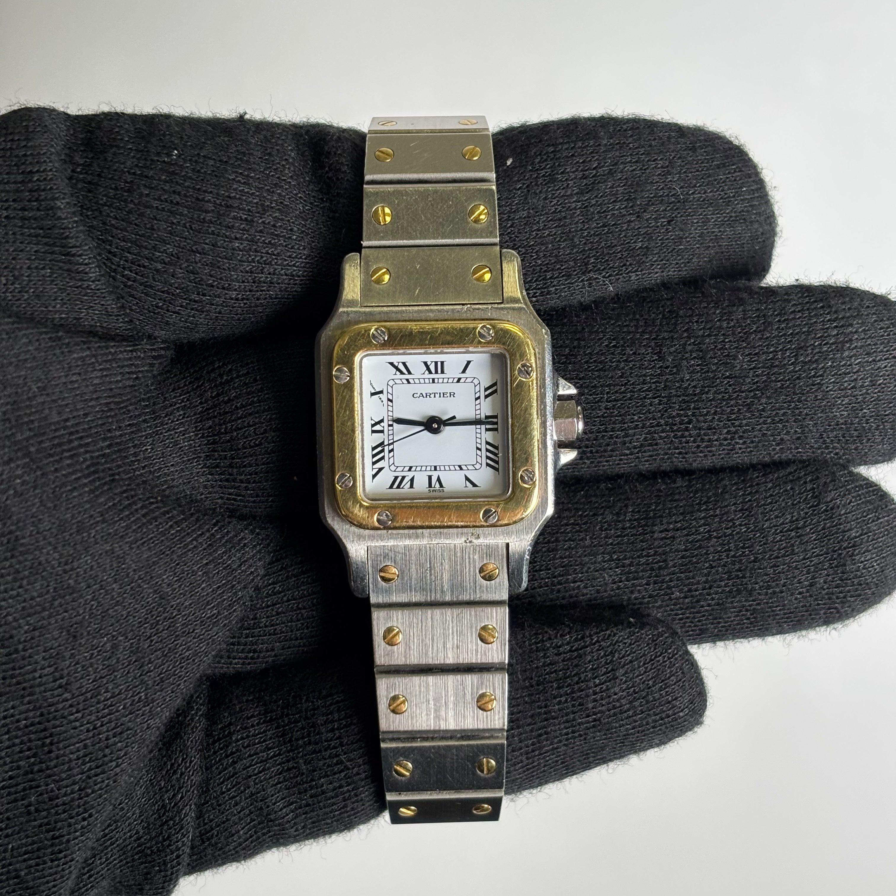 Cartier Santos 24mm White Dial Watch Ref# 0902 - Happy Jewelers Fine Jewelry Lifetime Warranty