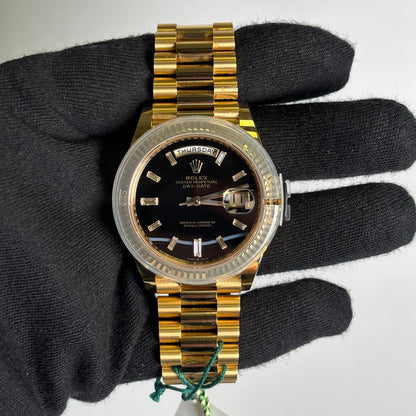 Rolex Day-Date 40mm Onyx Dial Watch Ref# 228238 - Happy Jewelers Fine Jewelry Lifetime Warranty
