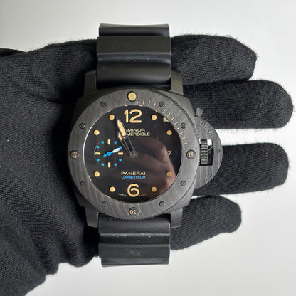 Panerai Carbotech 47mm Black Dial Watch Ref# PAM00616 - Happy Jewelers Fine Jewelry Lifetime Warranty