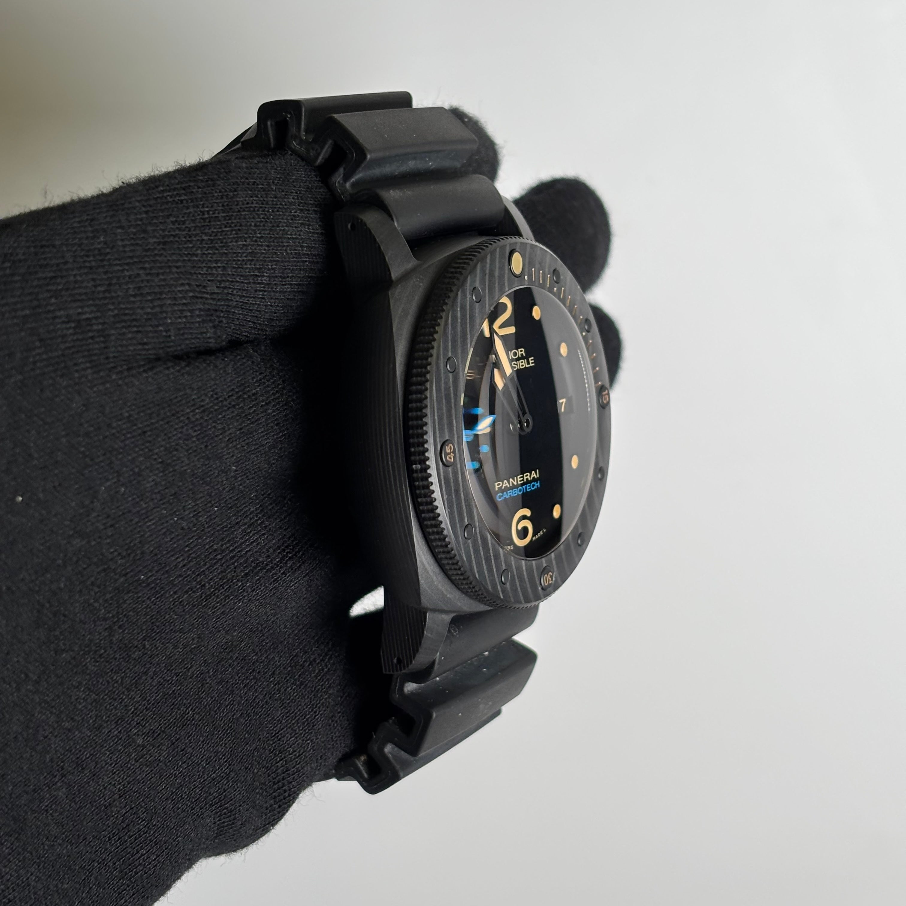 Panerai Carbotech 47mm Black Dial Watch Ref# PAM00616 - Happy Jewelers Fine Jewelry Lifetime Warranty