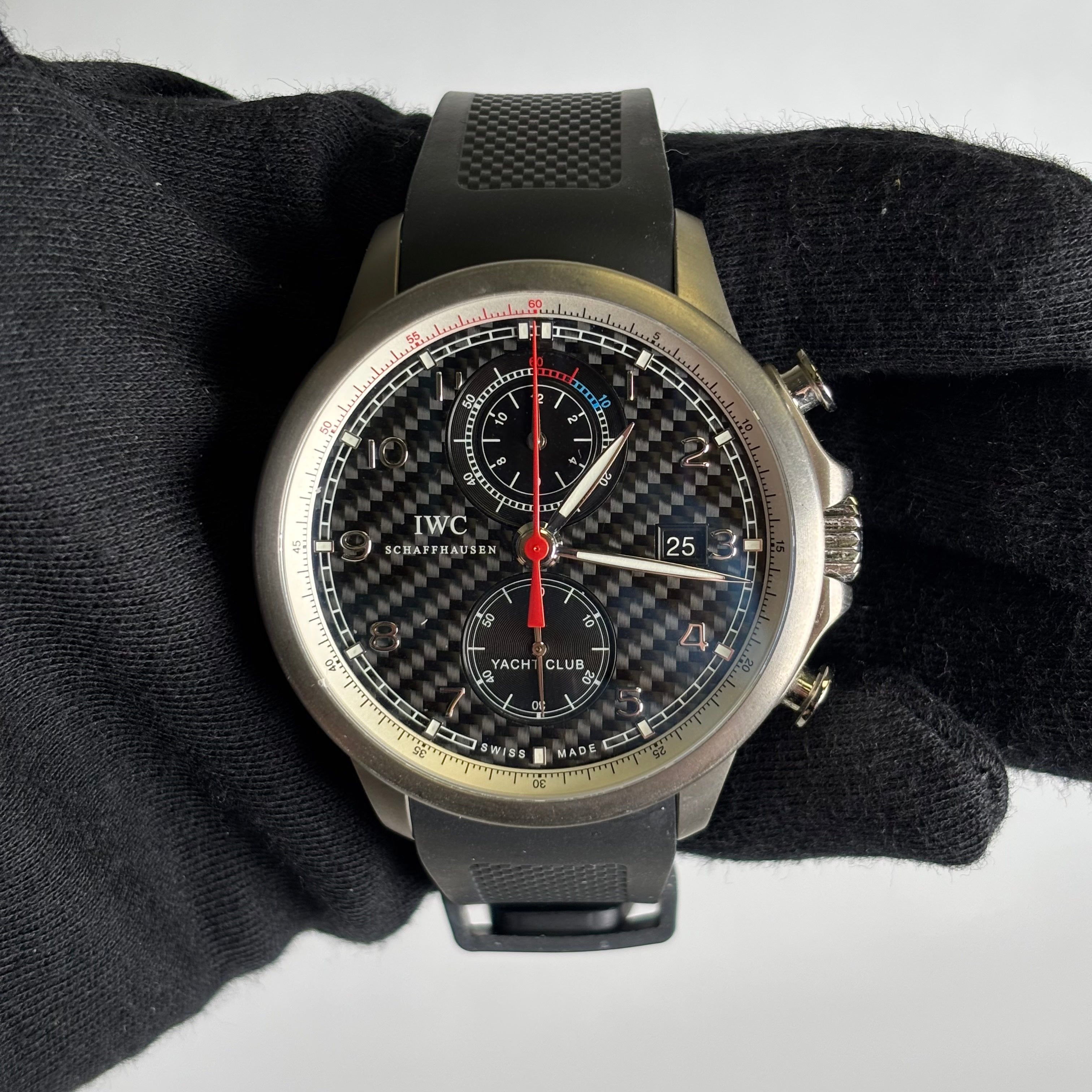 IWC Portuguese 45.5mm Carbon Dial Watch Ref# IW390212 - Happy Jewelers Fine Jewelry Lifetime Warranty