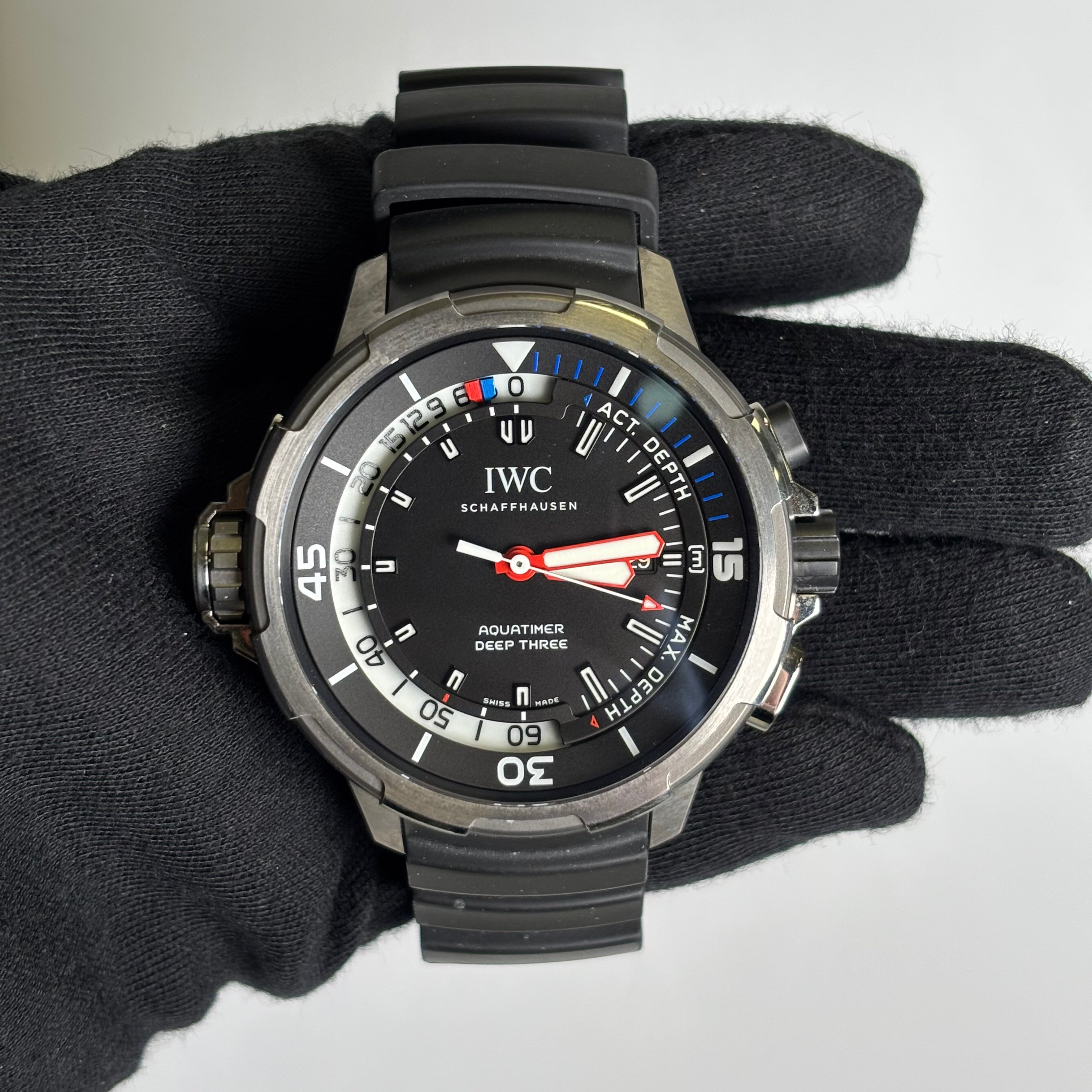 IWC Aquatimer 46mm Black Dial Watch Ref# IW355701 - Happy Jewelers Fine Jewelry Lifetime Warranty