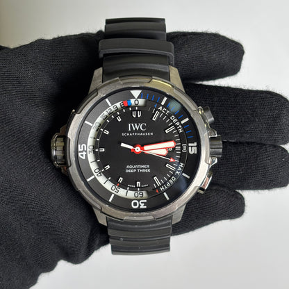 IWC Aquatimer 46mm Black Dial Watch Ref# IW355701 - Happy Jewelers Fine Jewelry Lifetime Warranty