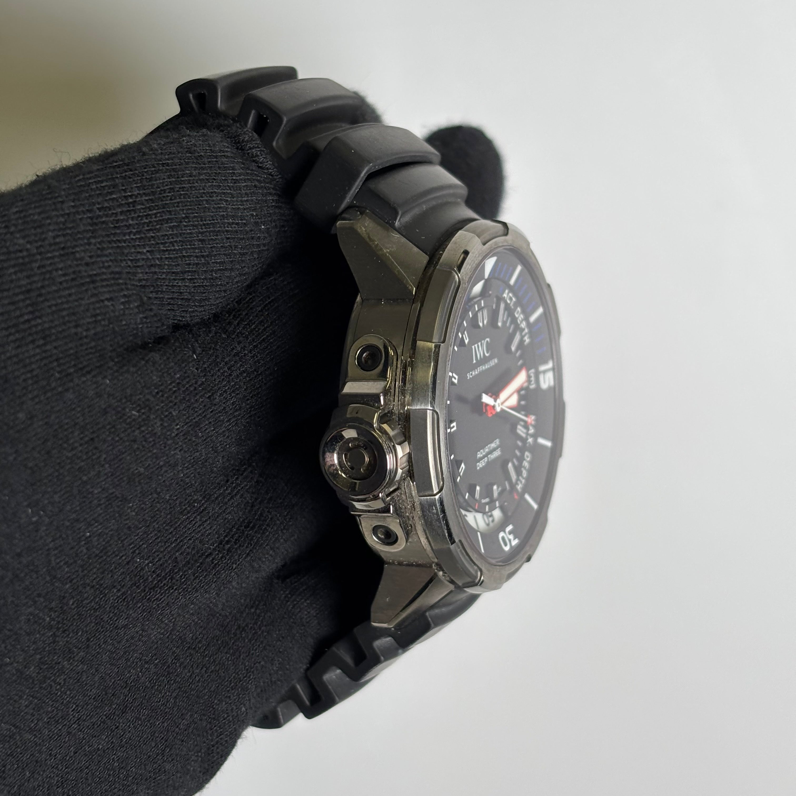 IWC Aquatimer 46mm Black Dial Watch Ref# IW355701 - Happy Jewelers Fine Jewelry Lifetime Warranty