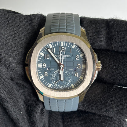 Patek Philippe Aquanaut 38.8mm Blue Dial Watch Ref# 5164G-001 - Happy Jewelers Fine Jewelry Lifetime Warranty