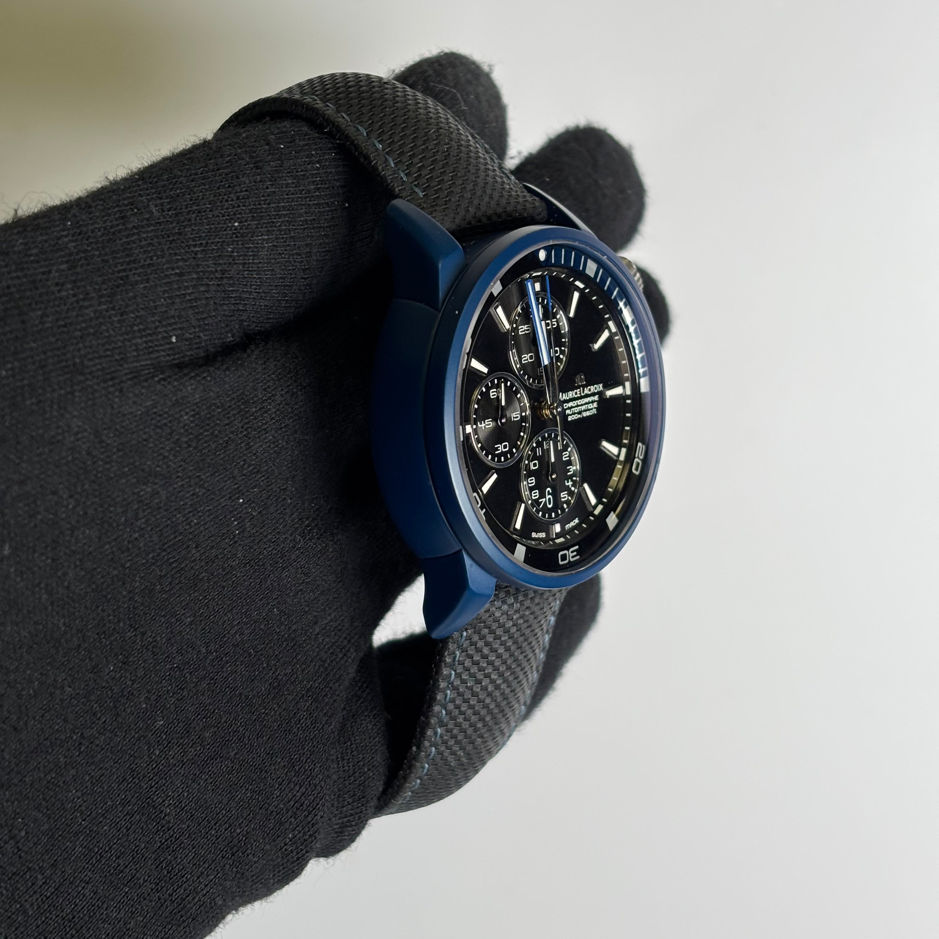 Maurice Lacroix 43mm Black Dial Watch Ref# PT6028-ALB11-331 - Happy Jewelers Fine Jewelry Lifetime Warranty