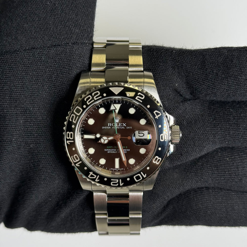 Rolex GMT-Master II 40mm Black Dial Watch Ref# 116710LN