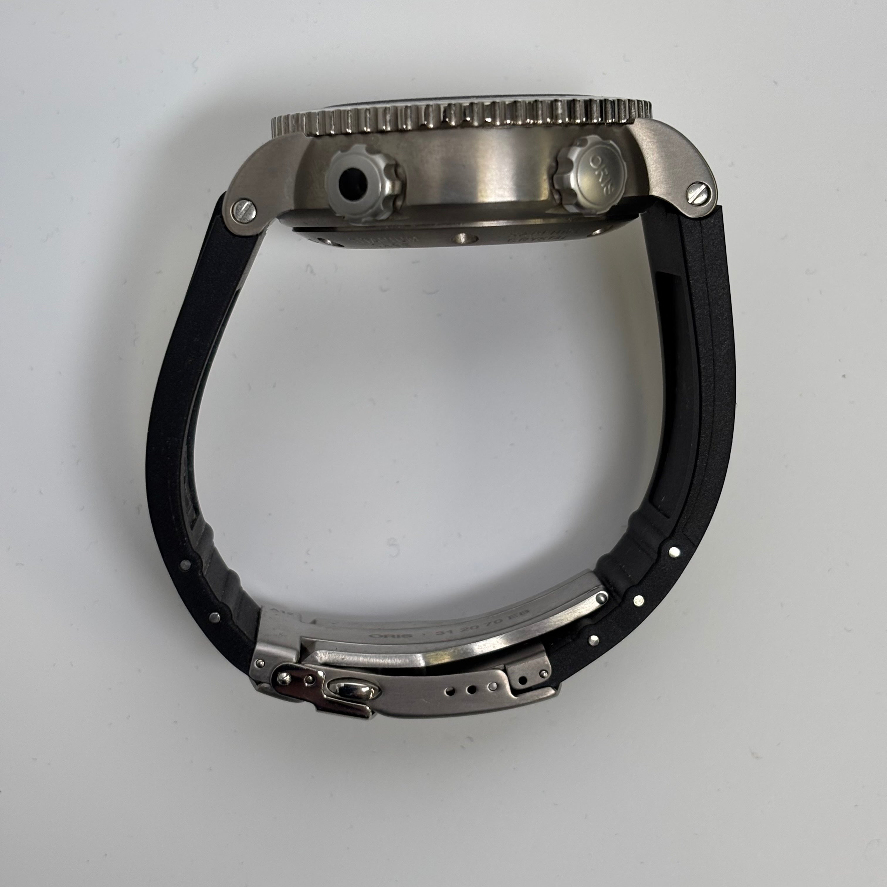 Oris Titan 47mm Black Dial Watch Ref# 643-7638-7454RS - Happy Jewelers Fine Jewelry Lifetime Warranty