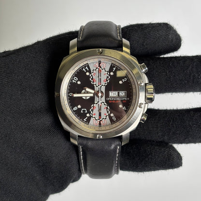 Anonimo Cronoscopio 43mm Black Dial Watch - Happy Jewelers Fine Jewelry Lifetime Warranty