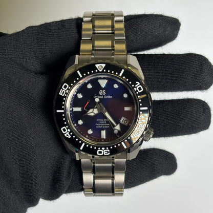 Grand Seiko Spring Drive 46.9mm Blue Dial Watch Ref# SLGA001 - Happy Jewelers Fine Jewelry Lifetime Warranty