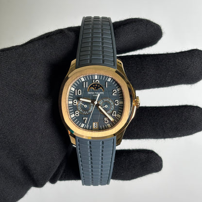 Patek Philippe Aquanaut 39mm Blue Dial Watch Ref# 5261R-001 - Happy Jewelers Fine Jewelry Lifetime Warranty