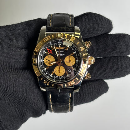Breitling Chronomat 44mm Black Dial Watch Ref# CB0420 - Happy Jewelers Fine Jewelry Lifetime Warranty