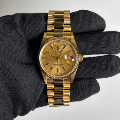 Rolex Day-Date 36mm Champagne Dial Watch Ref# 18238 - Happy Jewelers Fine Jewelry Lifetime Warranty