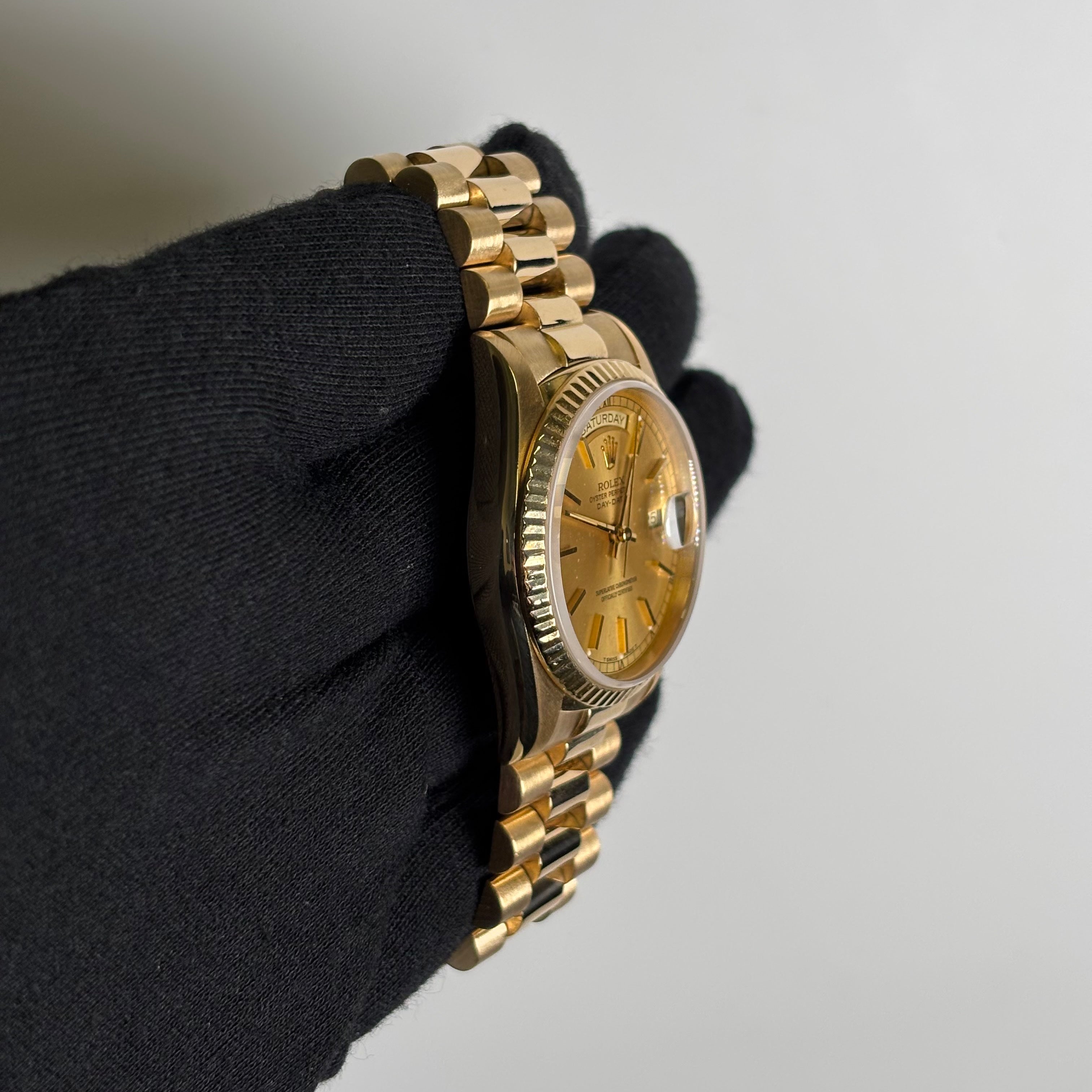 Rolex Day-Date 36mm Champagne Dial Watch Ref# 18238 - Happy Jewelers Fine Jewelry Lifetime Warranty