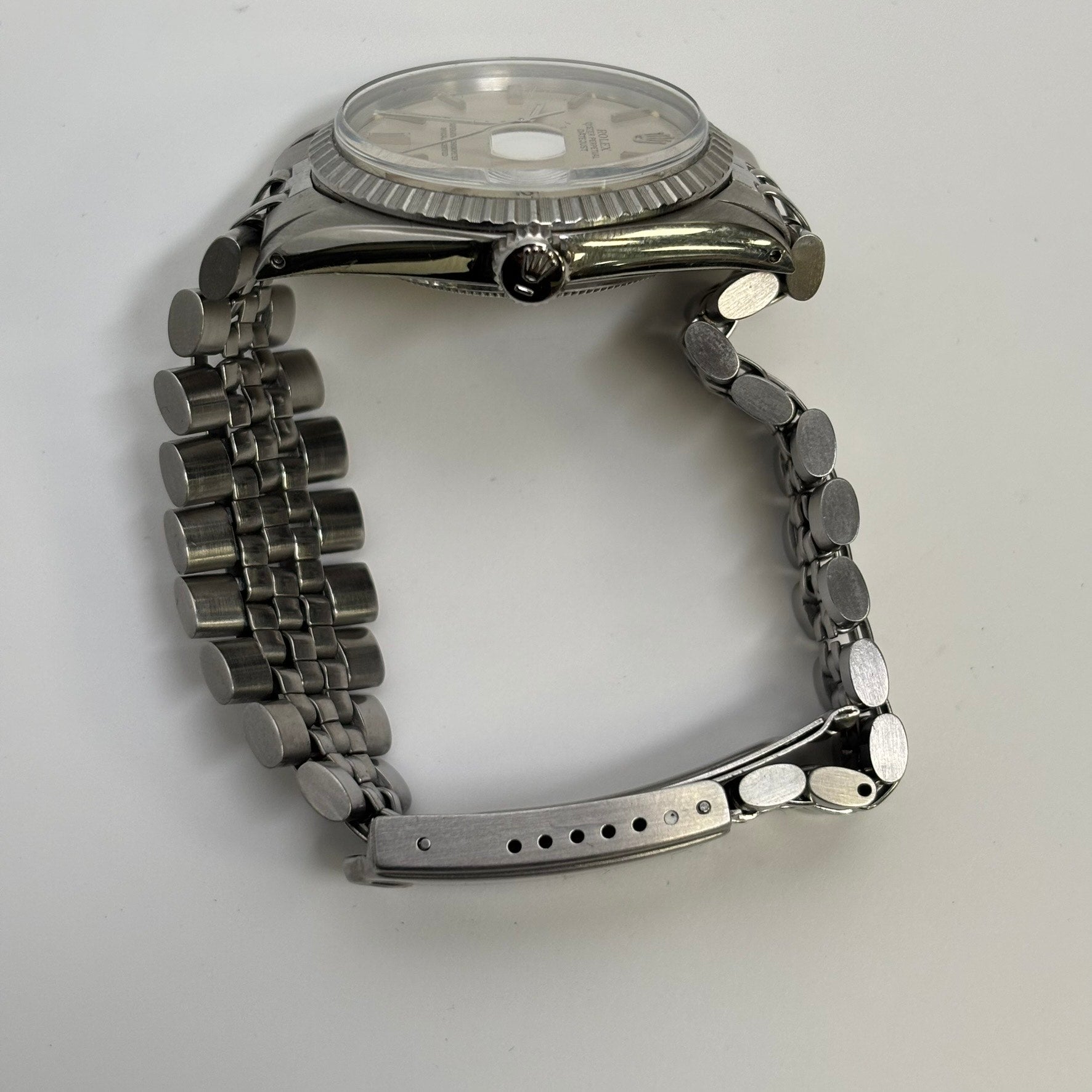 Rolex Datejust 36mm Silver Stick Dial Watch Ref# 1603 – Happy Jewelers