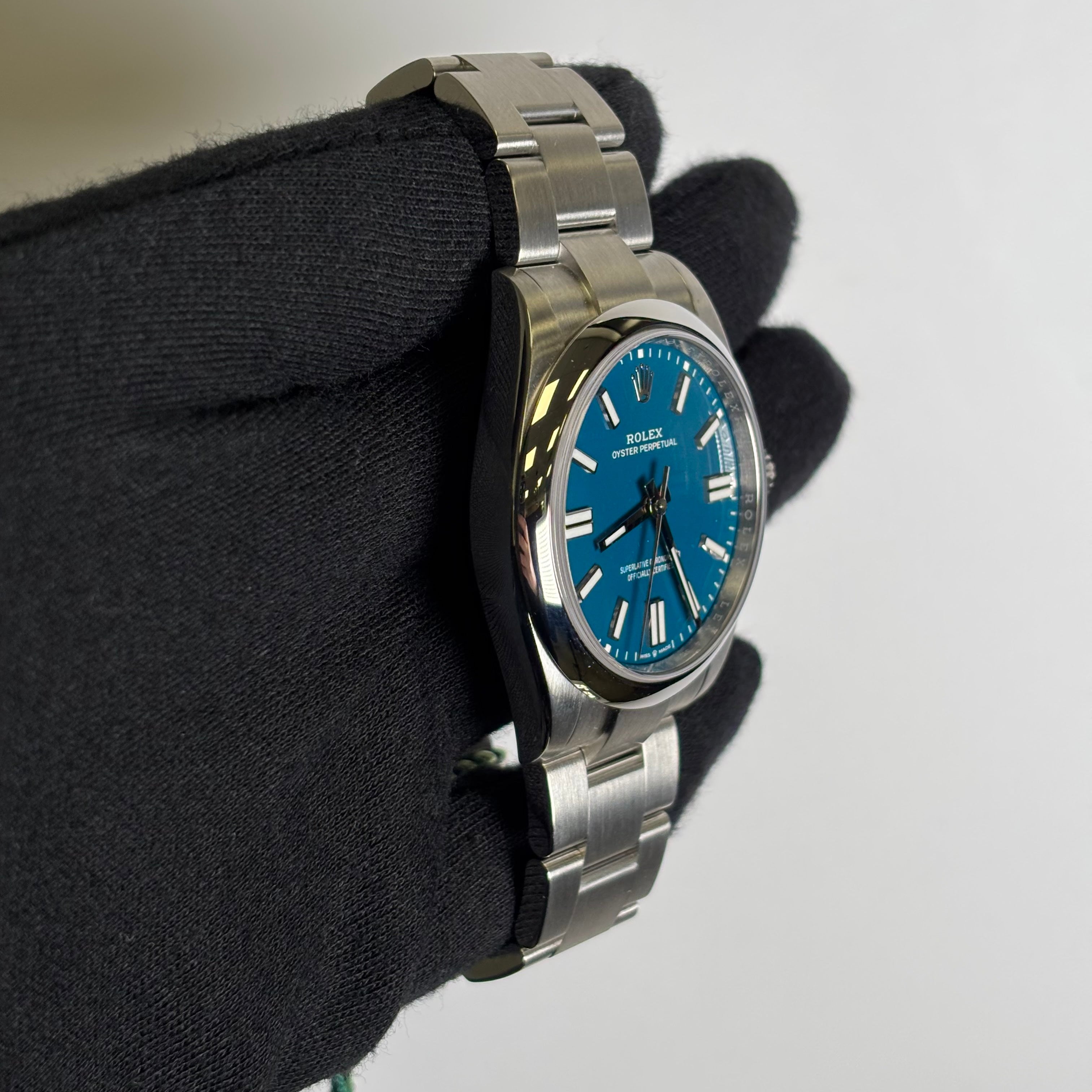 Rolex Oyster Perpetual 41mm Blue Dial Watch Ref# 134300 - Happy Jewelers Fine Jewelry Lifetime Warranty