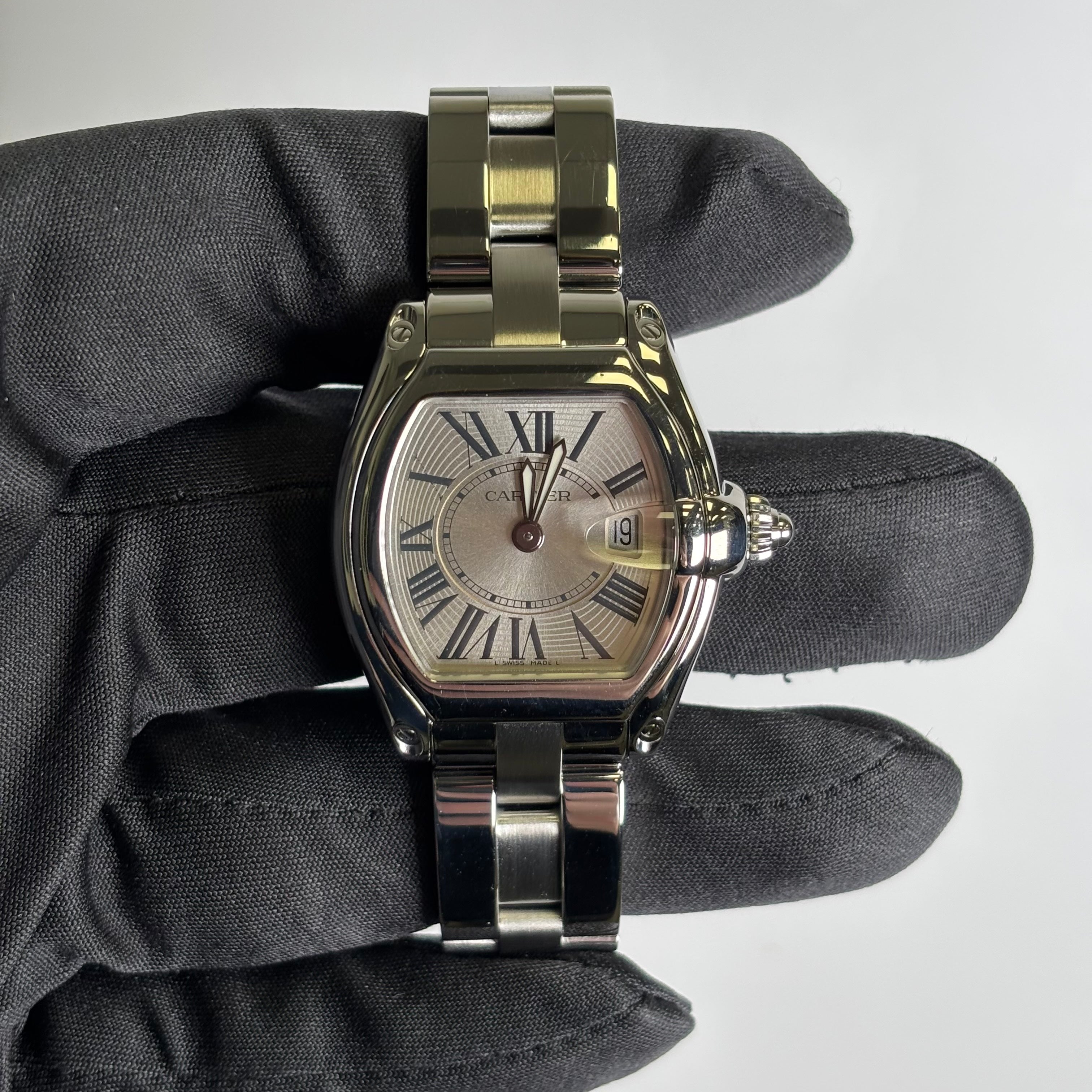 Cartier Roadster 31mm Silver Dial Watch Ref# W62016V3 - Happy Jewelers Fine Jewelry Lifetime Warranty