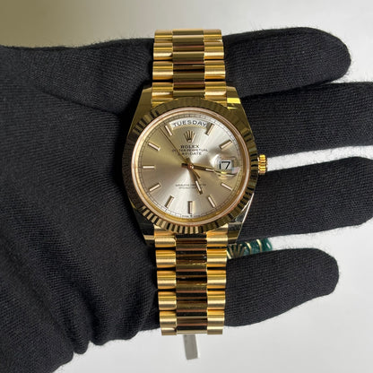 Rolex Day-Date 40mm Silver Dial Watch Ref# 228238 - Happy Jewelers Fine Jewelry Lifetime Warranty