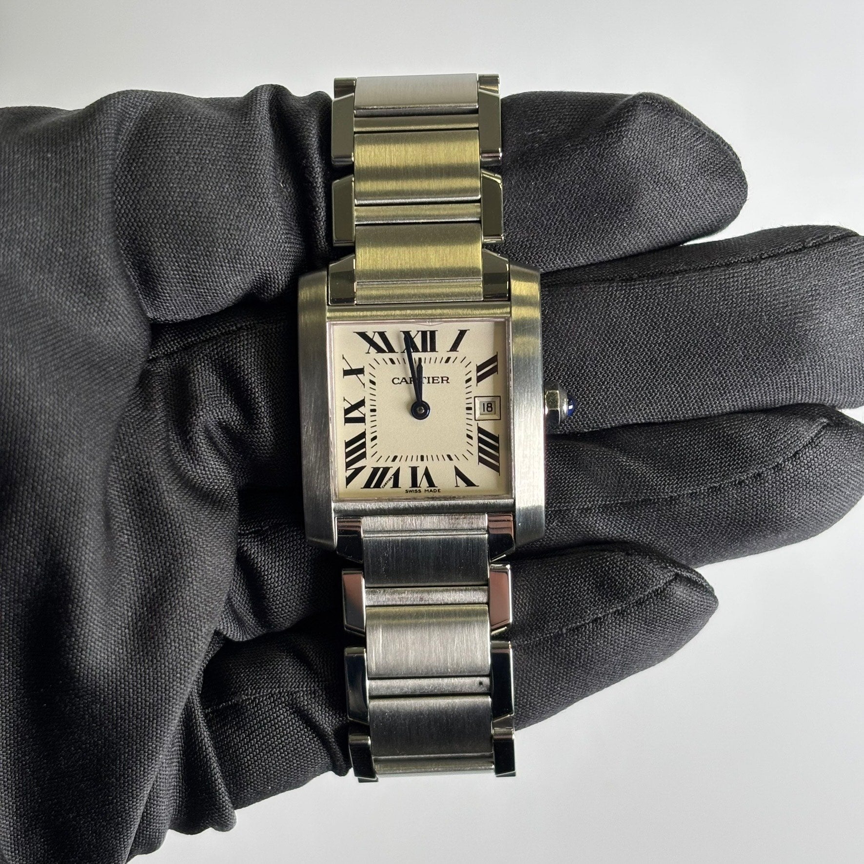 Cartier Tank 25mm White Dial Watch Ref# W51011Q3 - Happy Jewelers Fine Jewelry Lifetime Warranty