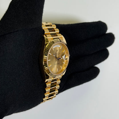 Rolex Day-Date 40mm Champagne Dial Watch Ref# 228238 - Happy Jewelers Fine Jewelry Lifetime Warranty