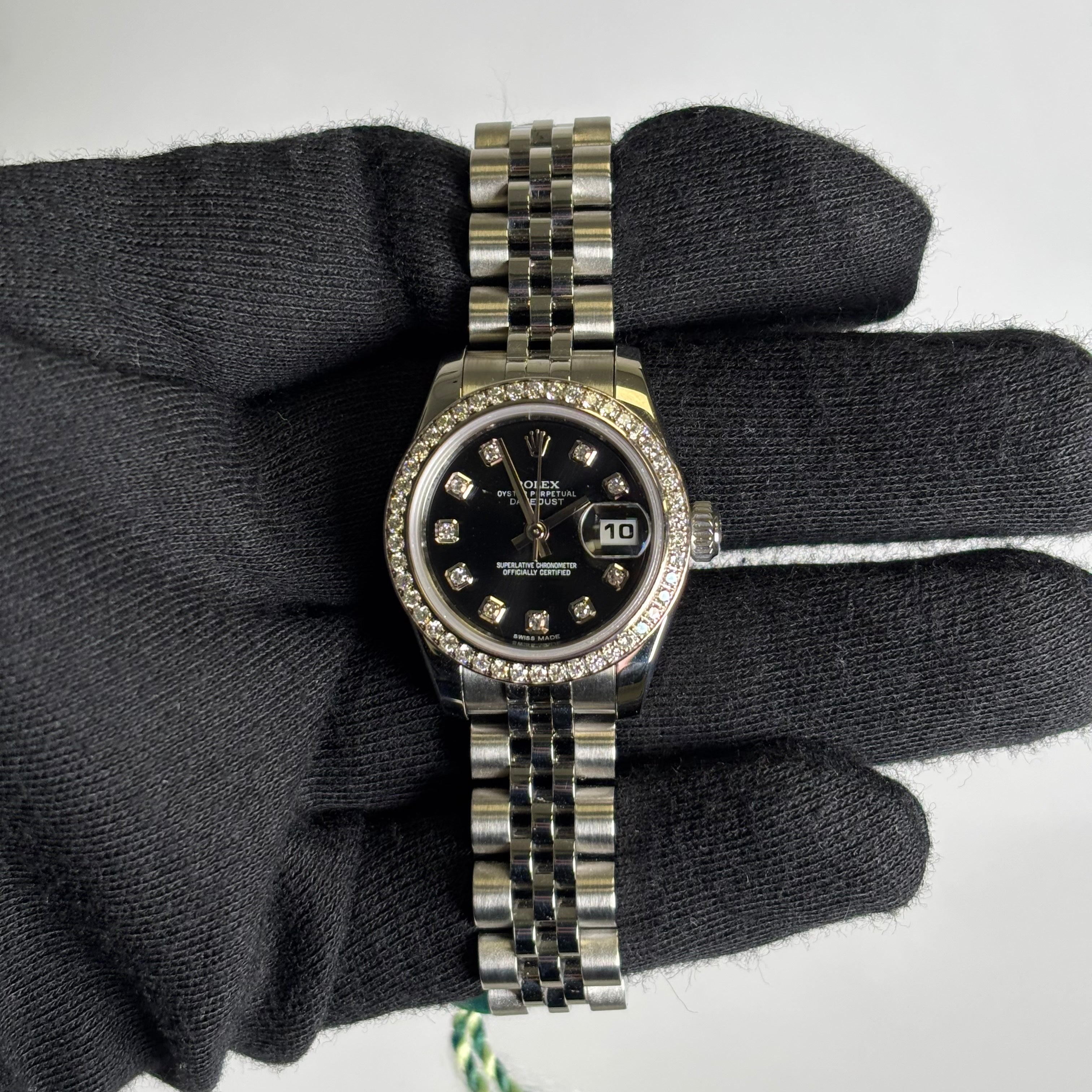 Rolex Datejust 26mm Black Dial Watch Ref# 179384 - Happy Jewelers Fine Jewelry Lifetime Warranty