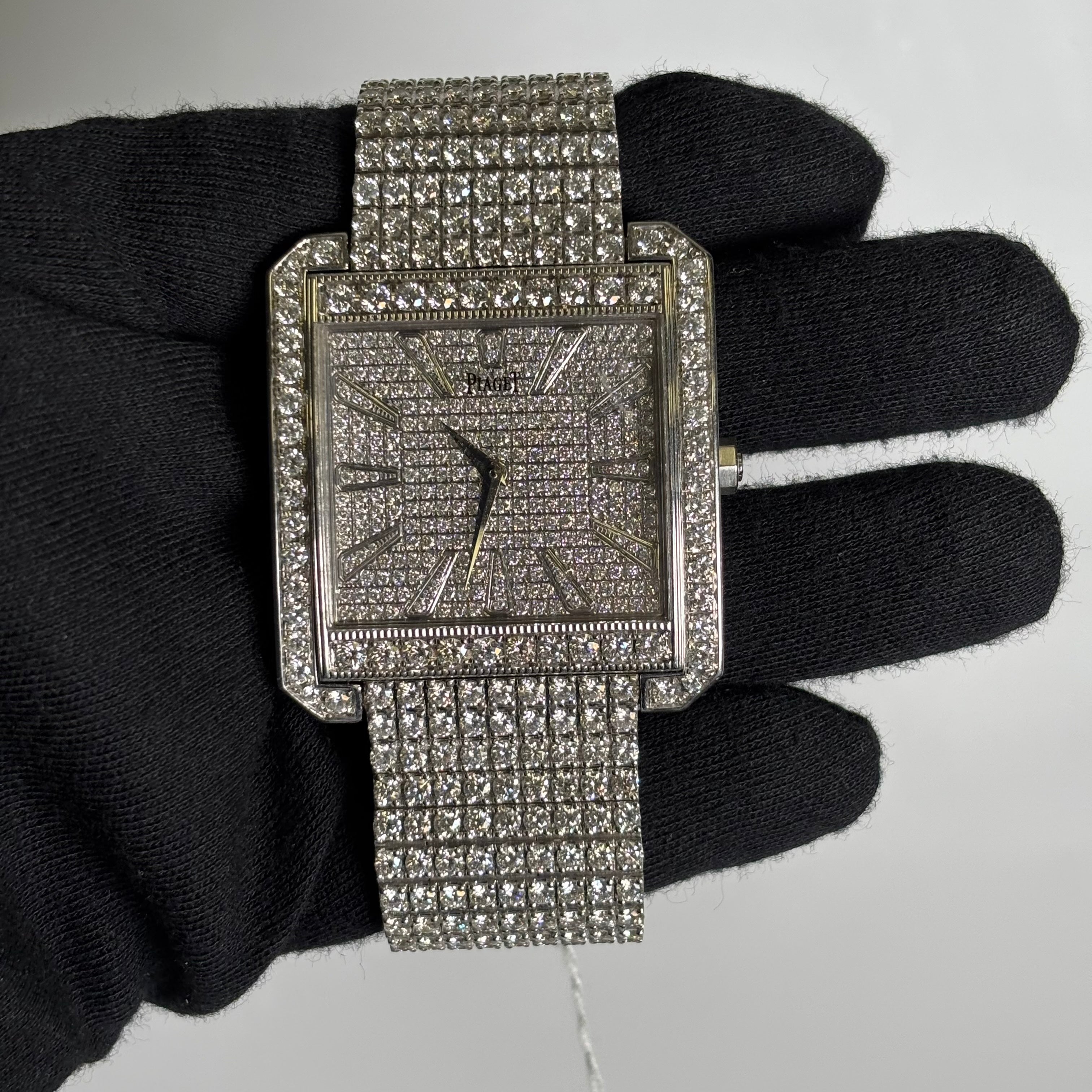 Piaget Protocole 46mm Pave Dial Watch Ref# P10452 - Happy Jewelers Fine Jewelry Lifetime Warranty