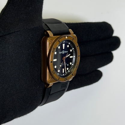 Bell & Ross Diver 42mm Black Dial Watch Ref# BR0392-D-BL-BR/SCA - Happy Jewelers Fine Jewelry Lifetime Warranty