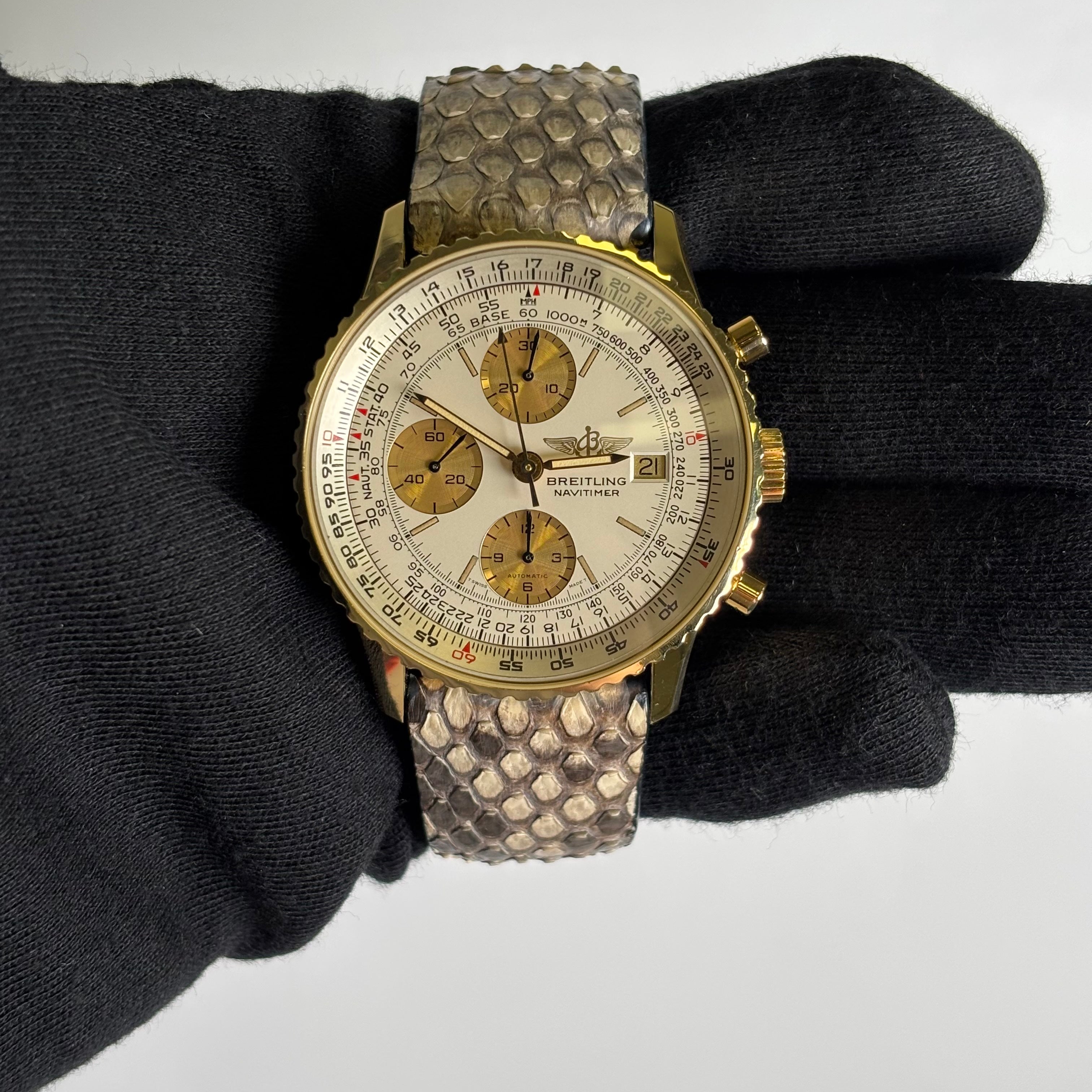 Breitling Navitimer 42mm White Dial Watch Ref# 81610 - Happy Jewelers Fine Jewelry Lifetime Warranty