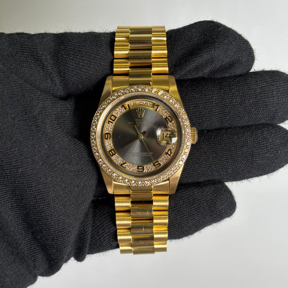 Rolex Day-Date 36mm Grey Dial Watch Ref# 18138 - Happy Jewelers Fine Jewelry Lifetime Warranty