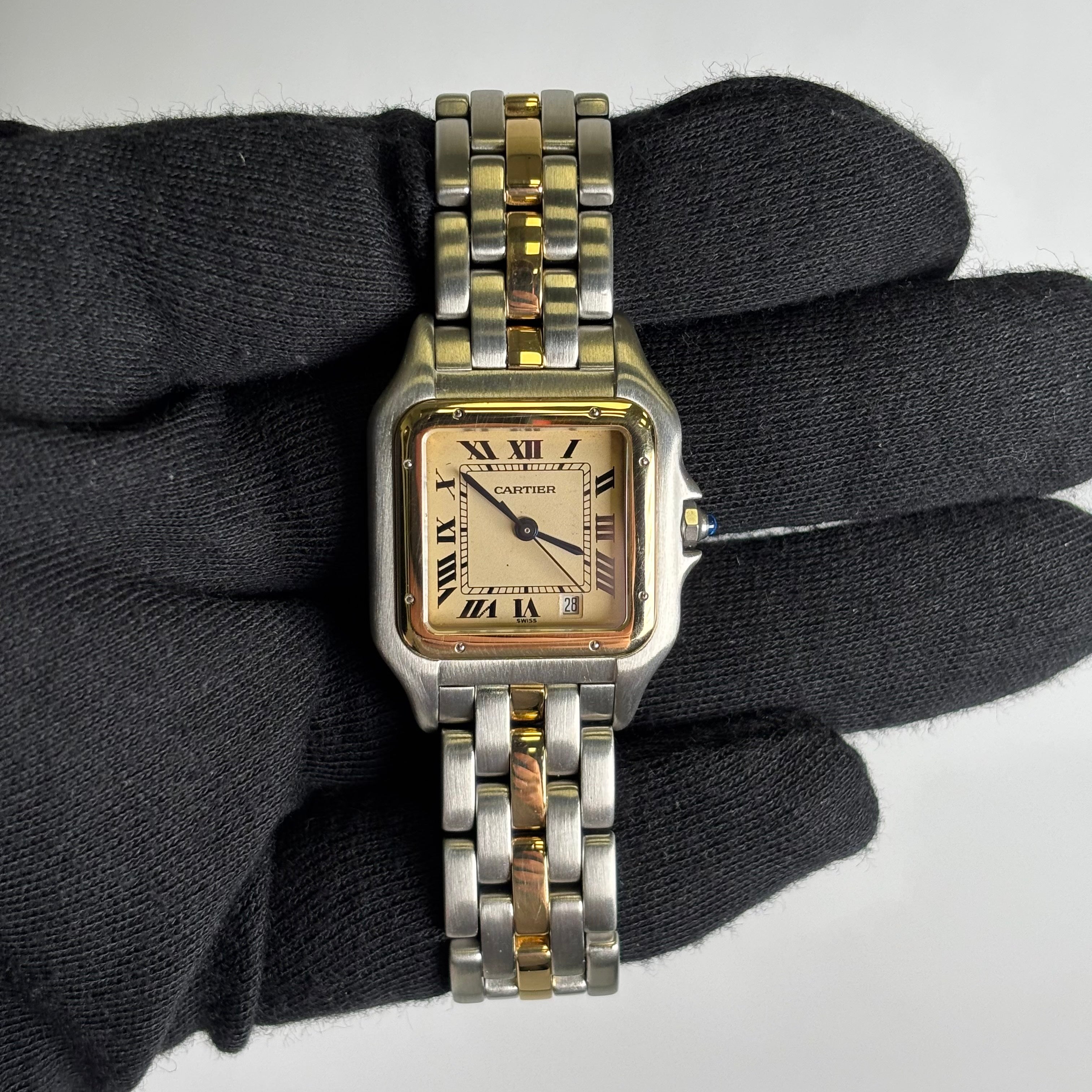 Cartier Panthere 27mm Ivory Roman Dial Watch Ref# 83083241 - Happy Jewelers Fine Jewelry Lifetime Warranty