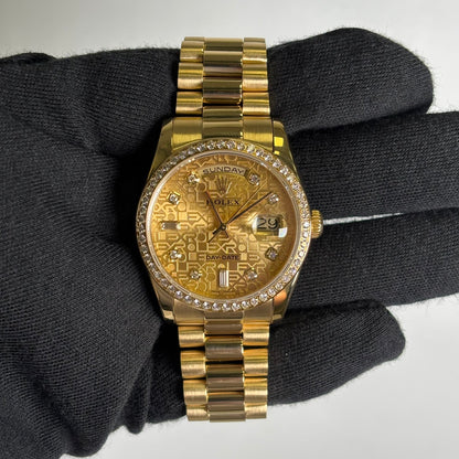Rolex Day-Date 36mm Champagne Dial Watch Ref# 118348 - Happy Jewelers Fine Jewelry Lifetime Warranty