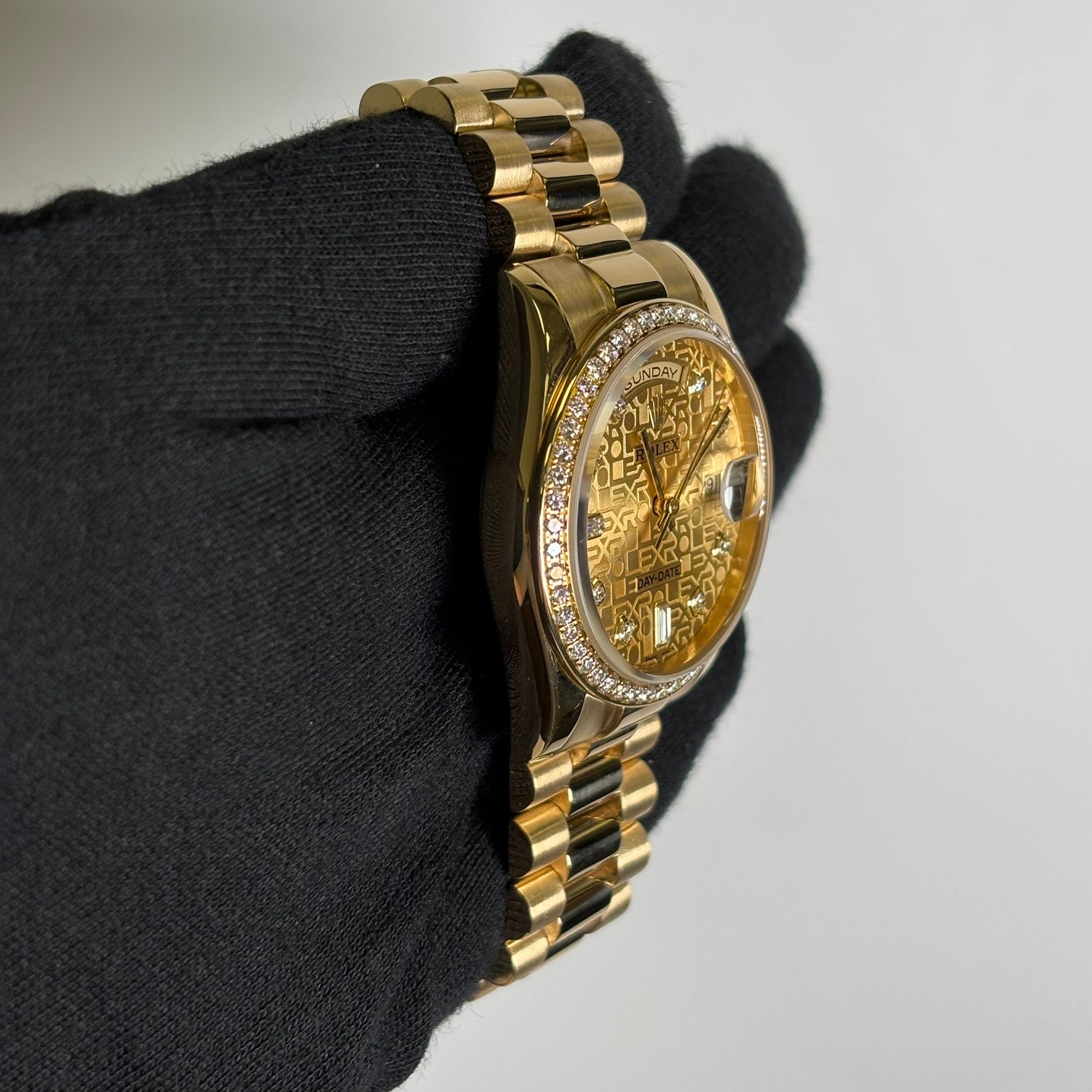 Rolex Day-Date 36mm Champagne Dial Watch Ref# 118348 - Happy Jewelers Fine Jewelry Lifetime Warranty