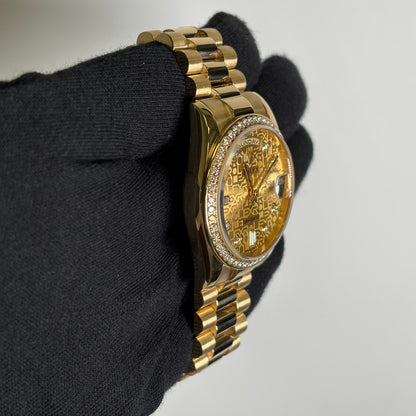 Rolex Day-Date 36mm Champagne Dial Watch Ref# 118348 - Happy Jewelers Fine Jewelry Lifetime Warranty