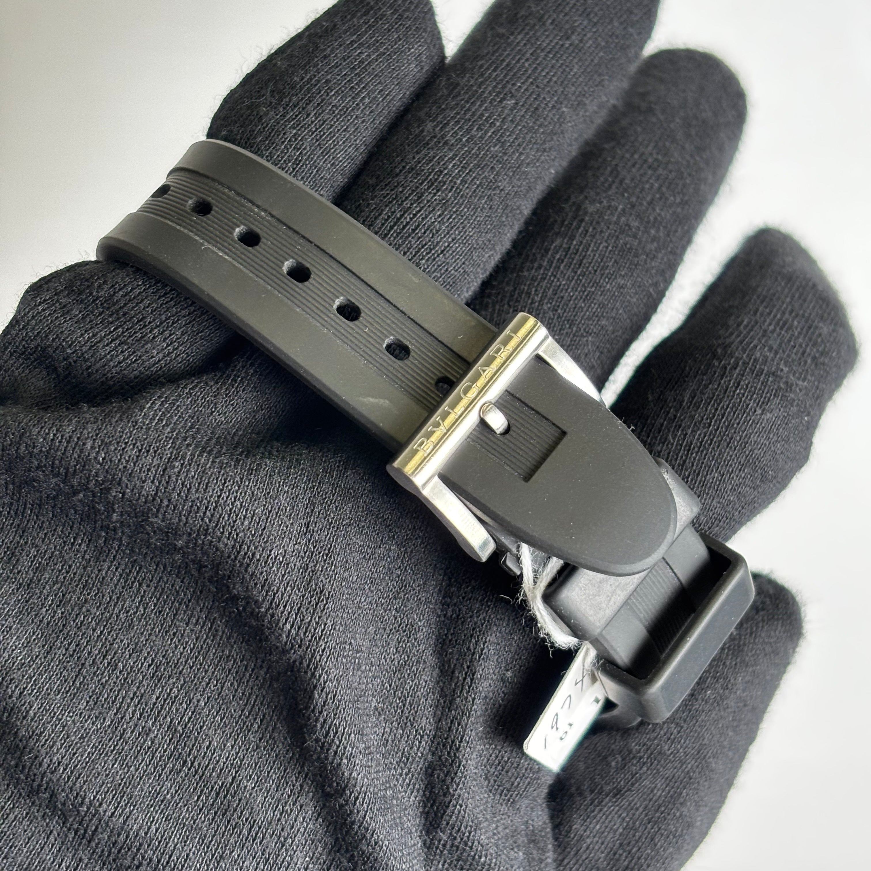 Bvlgari Diagono 42mm Black Dial Watch Ref# DG 42 SC - Happy Jewelers Fine Jewelry Lifetime Warranty