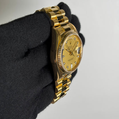 Rolex Day-Date 36mm Champagne Dial Watch Ref# 18038 - Happy Jewelers Fine Jewelry Lifetime Warranty