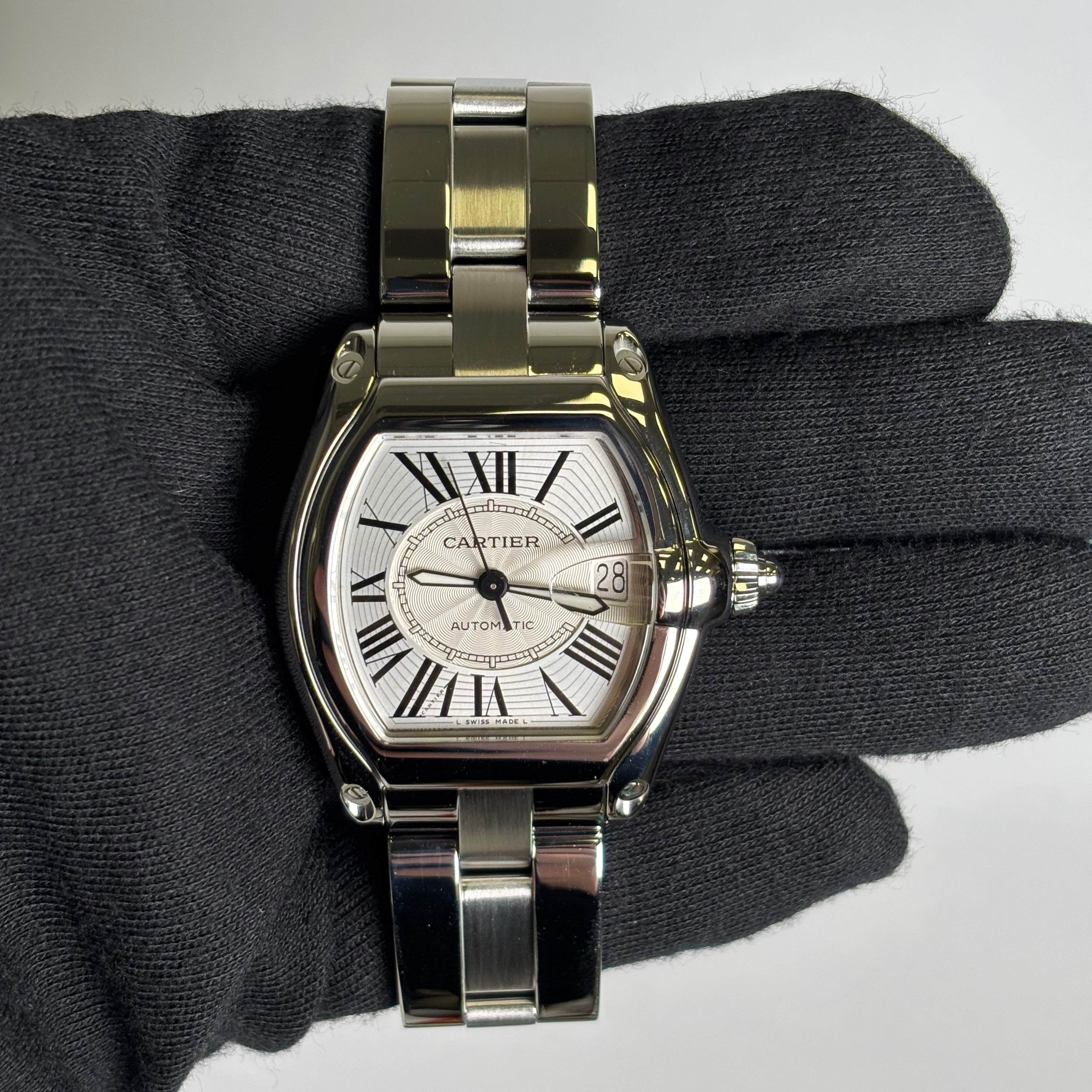 Cartier Roadster 35mm Silver Dial Watch Ref# W62025V3 - Happy Jewelers Fine Jewelry Lifetime Warranty