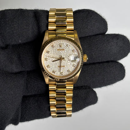 Rolex Datejust 31mm White Dial Watch Ref# 68278 - Happy Jewelers Fine Jewelry Lifetime Warranty